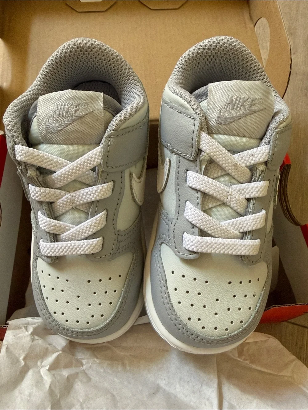 New Toddler Nike Dunk Low Wolf Grey